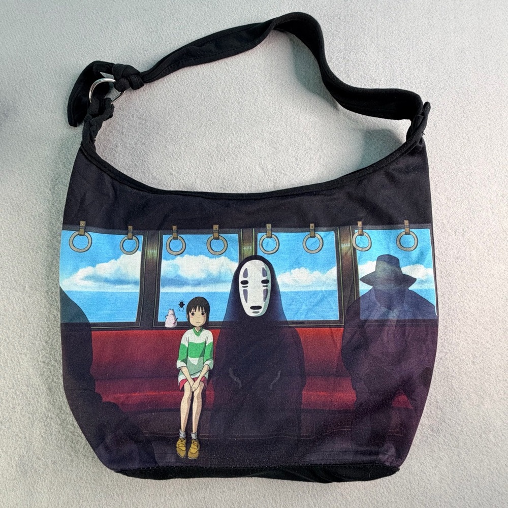 Studio Ghibli Spirited Away No Face Anime Purse School Bag Shoulder Handbag Rare